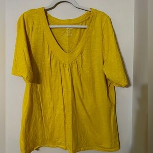 Lane Bryant Yellow Short Sleeve Tee